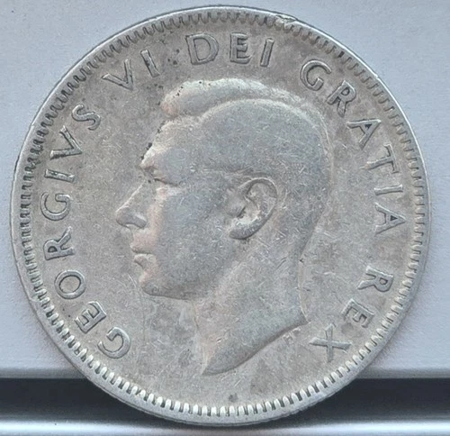 Canada 1949 25 Cents Silver Coin