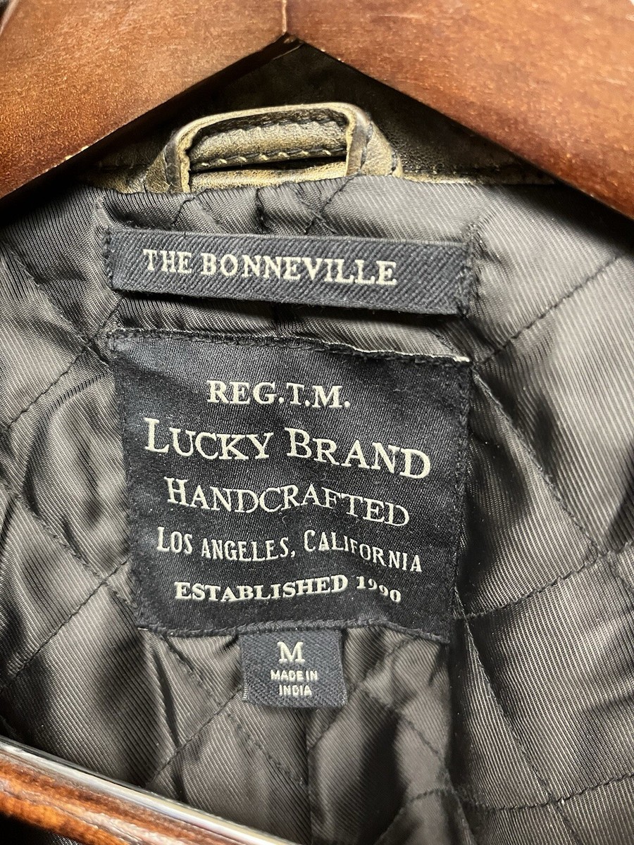 Lucky Brand Bonneville Icon Jacket 100% Leather Jacket Medium | eBay