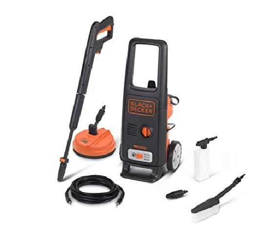 BLACK & DECKER Idropulitrice ad Alta Pressione con Patio Cleaner e Spazzola Fiss