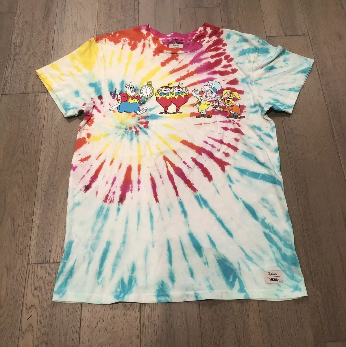 Tie dye best sale t shirt vans