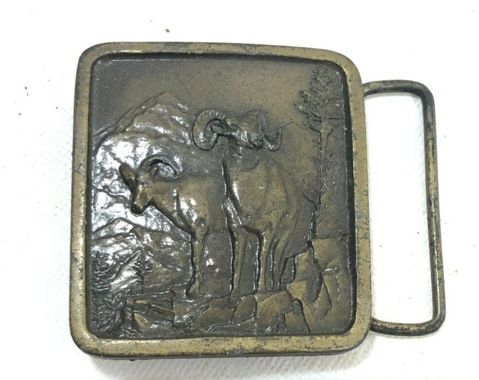 Vintage Belt Buckle '70s Indiana Metal Craft 1977 D… Gem