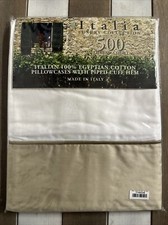 SFERRA ITALIA LUXURY COLLECTION EGYPTIAN COTTON STANDARD PILLOWCASES/PAIR