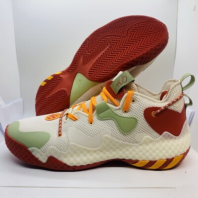 ADIDAS HARDEN VOL. 6 BASKETBALL SHOES SIZE 11 WONDER WHITE/MAGIC LIME GW9030