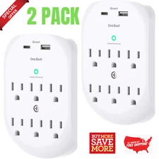 Surge Protector Outlet, Multiple Outlet Wall Plug Splitter for Home Office Dorm