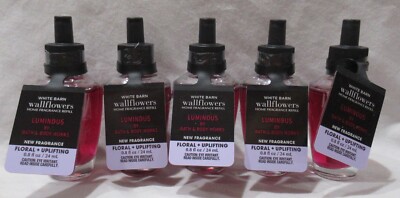 Bath & Body Works Wallflower Fragrance Refill Bulb Lot 5 LUMINOUS iris amber