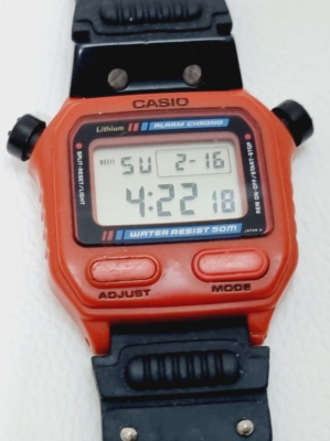 RARE Vintage Casio Digital Watch Sw-200 Wrist Neck Chronograph NOS