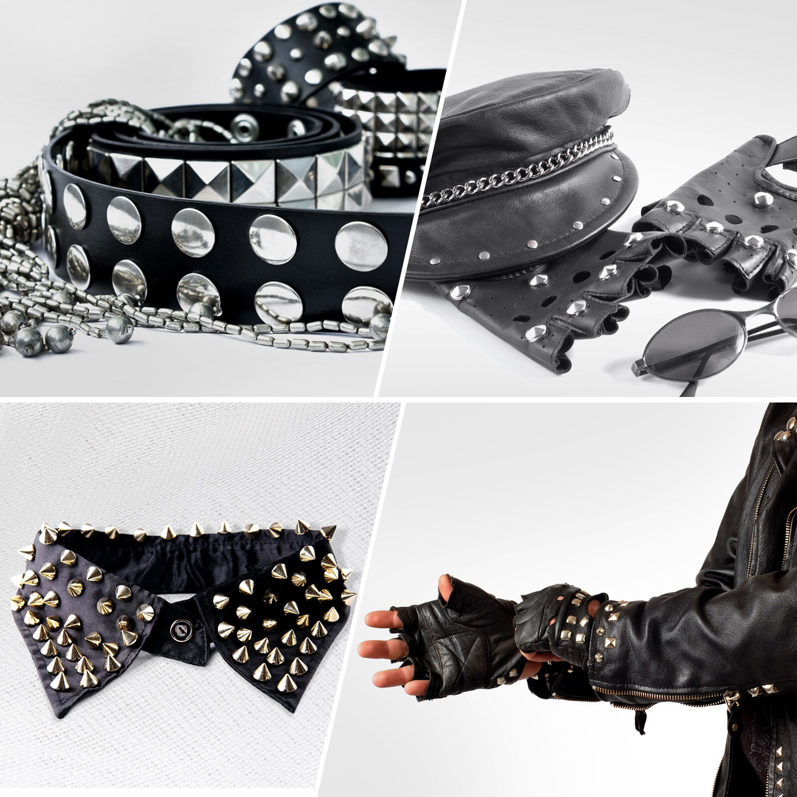 100 Borchie Acriliche Spike 10mm Argento - Per Decorazione Fai Da Te Su Abbigliamento, Borse E Scarpe - Foto 8