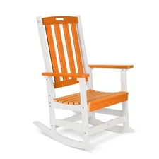 Aoodor Outdoor Rocking Chair Patio Chair Porch Rocking W/High Back Rocker Chair
