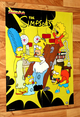 The Simpsons / Dino Crisis 2 PS1 N64 Rare Vintage German Poster