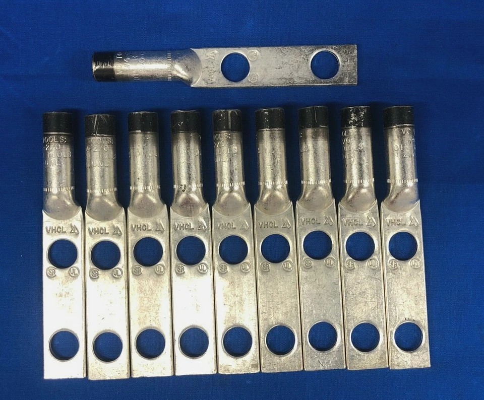 SQUARE D 2 HOLE COMPRESSION TERMINAL LUG VHCL2/012BN #4-2/0 STR CU  (LOT OF 10) - Image 2 of 4