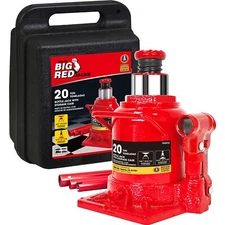 BIG RED Torin 20 Ton (40,000 lb) Capacity, Hydraulic Bottle Jack Carrying Case