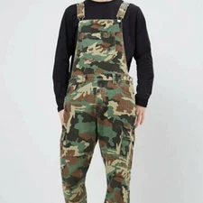 Men's Camouflage Tactical Suspender Trouser  Bib Overalls Cargo Pants HOT