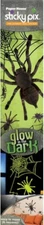 Glow in the Dark Spiders Sticky Pix Wall Decor New