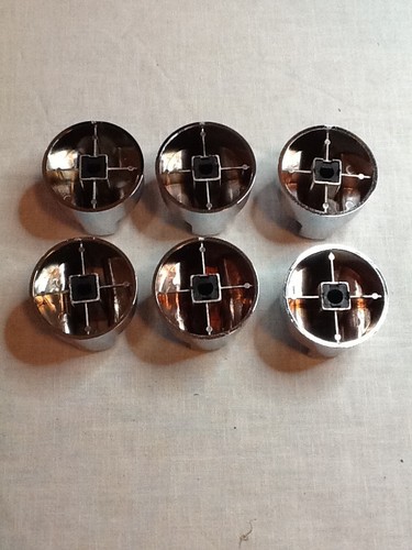 KNOBS BBQ (SET OF SIX) PLASTIC W/ CHROME PLATING (GENTLY USED) 080624F - Picture 3 of 8