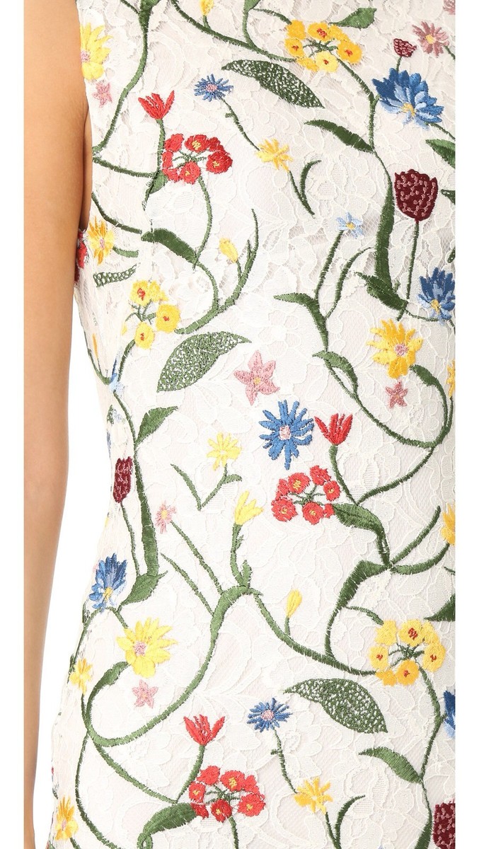 sachin and babi light blue dress ALICE + OLIVIA Marna smocked broderie anglaise midi dress main image 1
