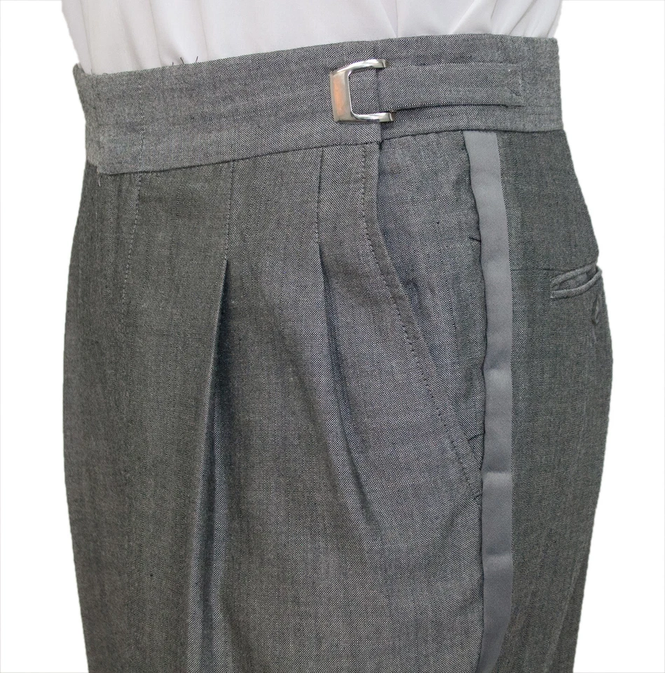 Hombre 42R Gris Raffinati Esmoquin Chaqueta y Pantalones Retro Disfraz Dañado Descuento Foto 3 de 4