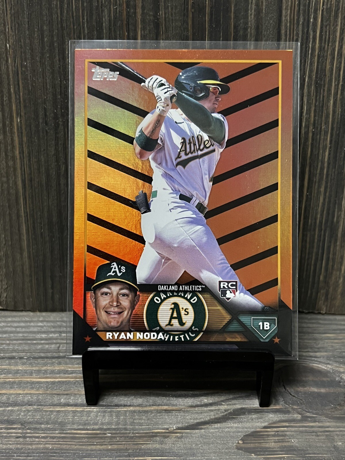 2023 Topps Update Ryan Noda RC #US75 Orange And Black Halloween Oakland A's