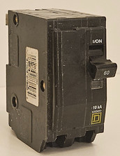 SQUARE D QO260 60AMP AC CIRCUIT BREAKER 120/240VAC 2 POLE  FREE SHIPPING  