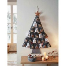 Decorative Christmas Tree Xmas Advent Calendar Bag to Fill Felt Grey