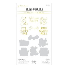 Spellbinders HOT FOIL METAL Cutting Die - IT'S MY PARTY GLIMMER -GLP -398