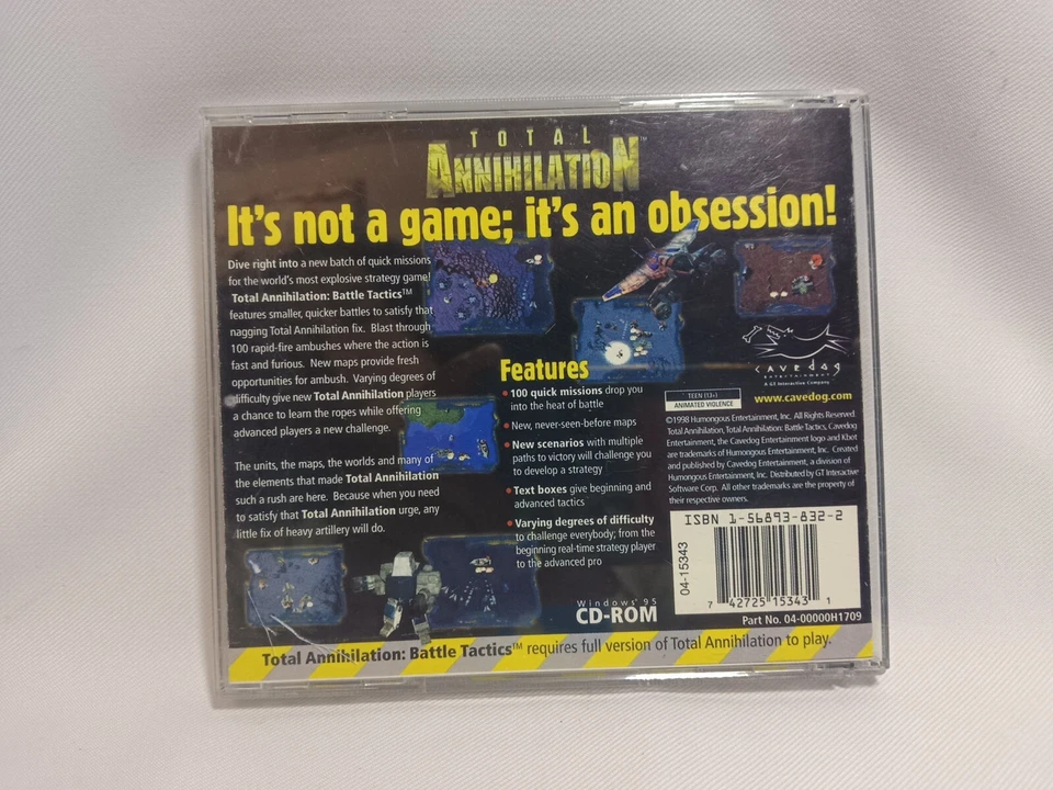 Vintage PC Game Windows 95 CD-ROM Total Annihilation Battle Tactics Tank Battle - Image 2 of 4