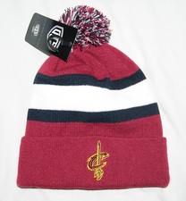 cleveland cavaliers beanie knit red w/ pom one size OSFA new official nba cap