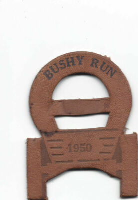 1950 Bushy Run District leather neckerchief slide [V482]