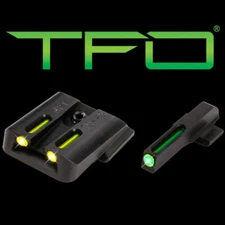 TruGlo S&W M&P/SD9/SD40/Shield/Shield 2.0 Green/Yellow TFO Sight Set-TG131MPTY
