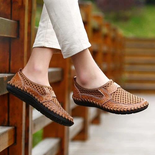 Herren Halbschuhe Slip on Sommer Loafer Slipper Mokassin Hausschuh Fahrschuhe - Bild 9 von 28