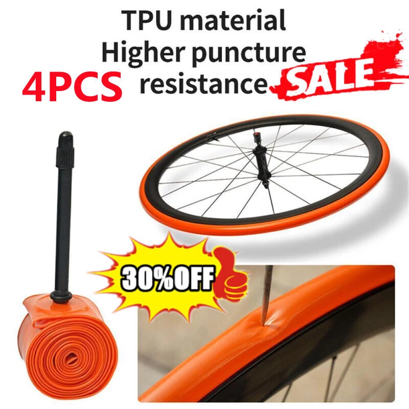 4PCS Ultralight Bicycle TPU Inner Tube 700x18 32C Road Bike 45 65 85mm 28g