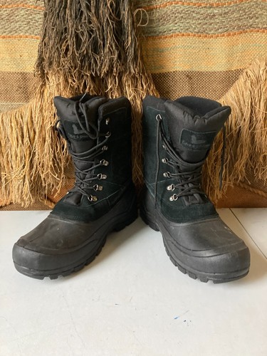 Field And Stream Black Leather Rubber Lined Hunting Boots Size 14 Waterproof - Picture 5 of 10