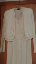 Wild Rose vintage 80s, Mother of the Bride dress, size 10, Ivory,smoke free home