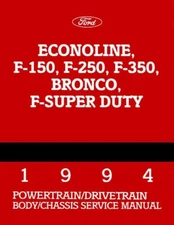 1994 Ford Truck F150 F350 Econoline Shop Service Repair Manual Engine Drivetrain