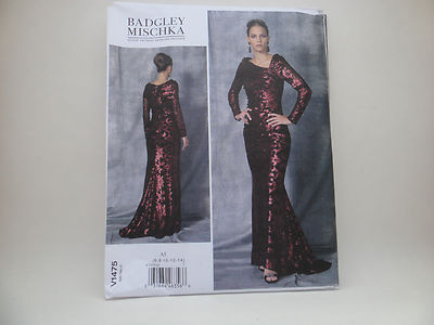 Vogue 1475  BADGLEY MISCHKA Evening Formal Bridal Dress Pattern 6-14 or 14-22