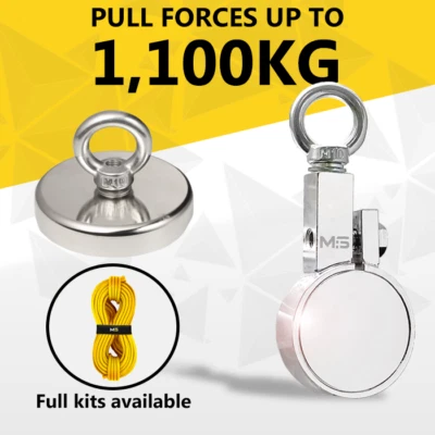 MAGNET STORE LIMITED Fishing Magnet Neodymium Super Strong Recovery Pull Force 200kg 500kg 1000KG