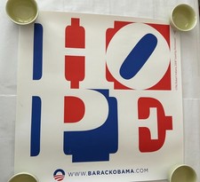 ROBERT INDIANA "HOPE" Campagna Barack Obama - 2008 - LITOGRAFIA