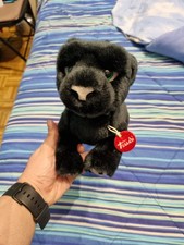 Peluche Trudi Pantera Nera Con Occhi Verdi. Bellissima Da Collezione. Nuovo ...