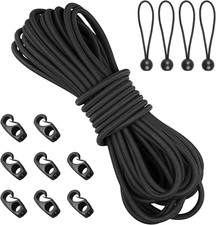 Bungee Shock Cord,Elastic Rope,Bungee Straps,Kayak Elastic Cord,Marine Grade Sho