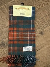 James Pringle Weavers 100 Lambswool Scarf Red Green Wilson Ancient