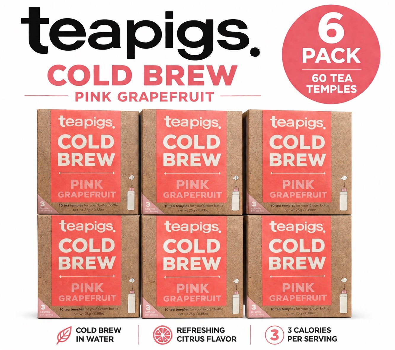 Pigs Cold Brew Pink Grapefruit Tea Temples 10ct Each &ndash; Bb 