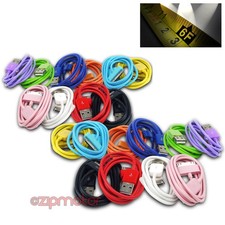 LOT 20 6FT USB SYNC POWER CHARGER CABLES IPHONE IPOD TOUCH CLASSIC NANO IPAD NEW