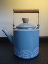 Mini Moderns Blue Enamel Tea Pot unused, kitchenalia, retro
