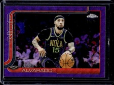 2025-26 Topps Chrome Jose Alvarado Purple Wave Refractor #/75 Pelicans