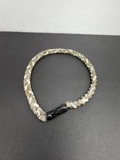 Survival Paracord Necklace Brown and White/Cream