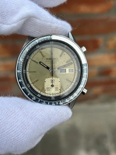Seiko 6139-6040 Ghost Chronograph Vintage Automatic Watch Men’s Day Date Japan
