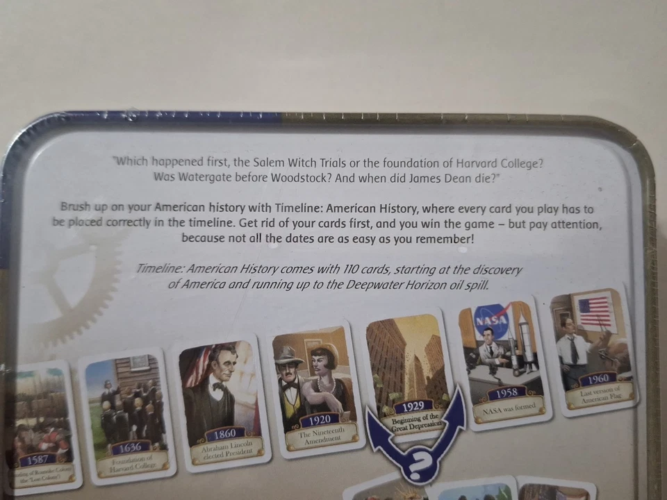 Timeline Card Game American History New Factory-Sealed Asmodee - Image 3 of 4