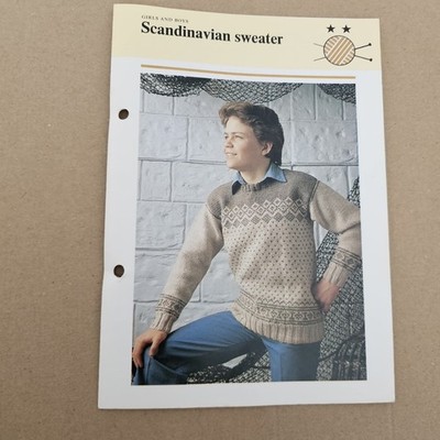 Kinder 8-13 Jahre Skandinavischer Pullover Strickmuster Hamlyn 80er Jahre Vintage