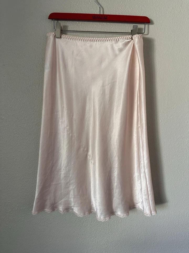 Maidenform Chantilly Medio Slip Mujer M Rosa Satinado Nylon Encaje ILGWU De Colección Foto 3 de 4