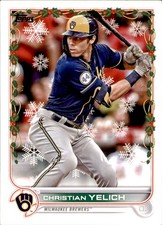 2022 Topps Holiday #HW185 Christian Yelich FREE SHIPPING