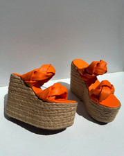 Dream by.ymarie Women  s Platform Espadrille Wedge Sandals Orange Sizes 6  7